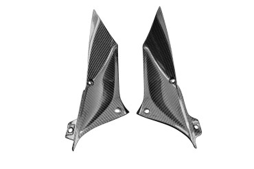Covertor de caja de aire Carbono por Yamaha YZF-R1 2002-2003 Carbono+Fibra de Vidrio | Patron Enlazado | Brillante