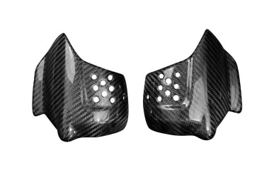 Carénage de Boite à air avec les prises d´air Carbone pour Triumph Scrambler 1200 2019- Carbone+Fibre de Verre | Toile Sergé | Brillant