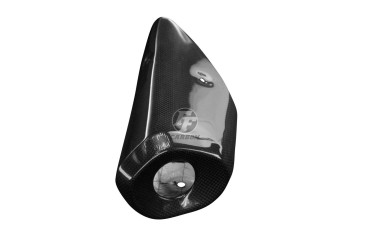 Covertor de Escape (parte trasera) Carbono por Yamaha MT-07 Carbono+Fibra de Vidrio | Patron Sencillo | Brillante