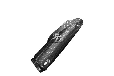 Carbon Exhaust Cover for BMW R1200GS 2013-2018 / R1250GS 2017- Carbon+Fibreglass | Plain Weave | Glossy