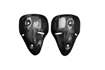 Carbon Exhaust Cover for Ducati Monster 696 / 1100 2008-2009 Carbon+Fibreglass | Plain Weave | Glossy