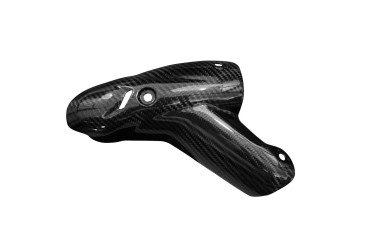 Carbon Auspuffverkleidung für Ducati Monster 937 2021- Carbon+Fiberglas | Köper | Glossy