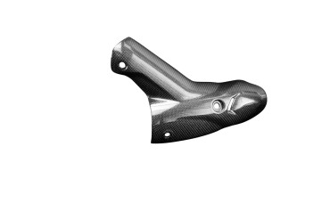 Carbon Exhaust Cover for Ducati Monster 937 2021- Carbon+Fibreglass | Plain Weave | Glossy