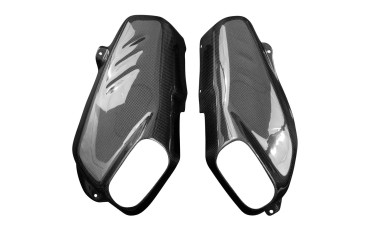 Carbon Exhaust Cover for Ducati Streetfighter V4 Carbon+Fibreglass | Plain Weave | Glossy