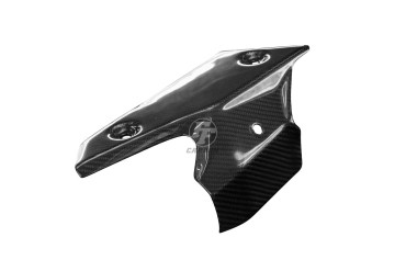 Carbon Exhaust Cover for Kawasaki ZX6R 2013- Carbon+Fibreglass | Twill Weave | Glossy