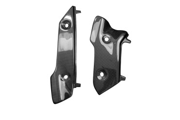 Covertor de Escape Carbono por Yamaha YZF-R1 2015-2019 Carbono+Fibra de Vidrio | Patron Sencillo | Brillante