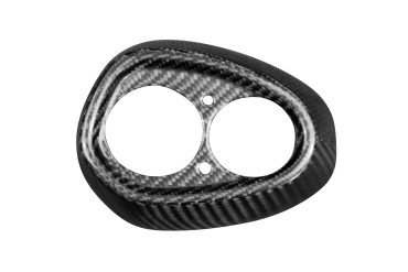 Covertor de Escape (parte trasera) Carbono por Triumph Speed Triple 1200 RS / RR 2021- Carbono+Fibra de Vidrio | Patron Enlazado | Brillante