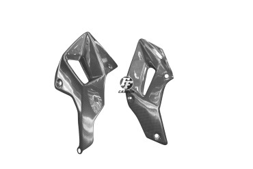 Alerón del motor (partes laterales) Carbono por Ducati Multistrada 1200 / 1200S 2010-2014 Carbono+Fibra de Vidrio | Patron Sencillo | Brillante