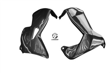 Alerón del motor Carbono por MV Agusta Rivale 800 Carbono+Fibra de Vidrio | Patron Enlazado | Brillante