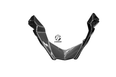 Alerón del motor (parte central) Carbono por Triumph Street Triple 765 2017-2022 Carbono+Fibra de Vidrio | Patron Sencillo | Brillante
