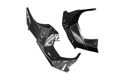 Carbon Cockpit Inner Panels for Kawasaki Ninja H2 2015+ / H2R 2015+ Carbon+Fibreglass | Plain Weave | Glossy