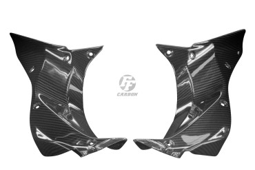 Carénage intérieur du Cockpit Carbone pour Kawasaki Ninja H2 SX / SXSE 2018-2020 Carbone+Fibre de Verre | Toile Sergé | Brillant