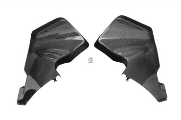 Carbon Cockpit Fairing Side Panels for Kawasaki ZX-6R 2005-2006 Carbon+Fibreglass | Plain Weave | Glossy