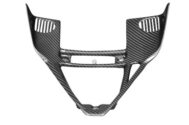 Marco triangular (Covertor de radiadores de aceite) Carbono por Ducati 749 / 999 100% Carbono | Patron Enlazado | Brillante
