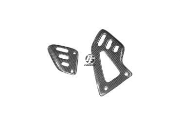 Carbon Heel Guards for Aprilia RSV4 / Tuono V4R 100% Carbon | Plain Weave | Glossy