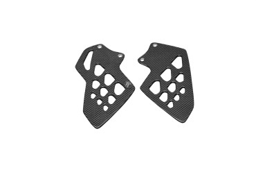 Carbon Heel Guards for BMW S1000RR 2010-2012 Carbon+Fibreglass | Plain Weave | Glossy