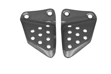 Carbon Heel Guards for Buell XB9R / XB9S / XB12R / XB12S Carbon+Fibreglass | Plain Weave | Glossy