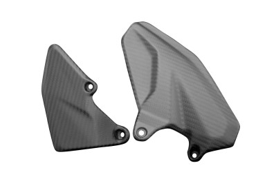 Carbon Heel Guards for Ducati Multistrada V4 2021- Carbon+Fibreglass | Twill Weave | Matt