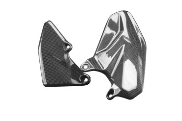 Platines repose-pieds Carbone pour Ducati Multistrada V4 2021- Carbone+Fibre de Verre | Toile Contraignant | Brillant