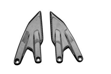Carbon Heel Guards for KTM 690 SMC R 2020- Carbon+Fibreglass | Twill Weave | Glossy