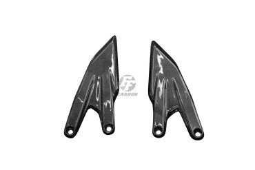 protección de talón Carbono por KTM 690 SMC R 2020- Carbono+Fibra de Vidrio | Patron Sencillo | Brillante