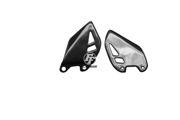 Carbon Heel Guards for Kawasaki Z H2 2020+ Carbon+Fibreglass | Plain Weave | Glossy