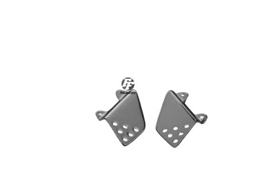 Platines repose-pieds Carbone pour Kawasaki ZRX 1100 1999-2001 / ZRX 1200 2001-2007 100% Carbone | Toile Contraignant | Brillant