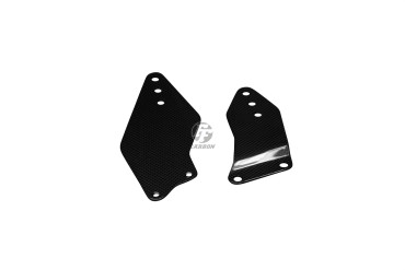 Platines repose-pieds Carbone pour Kawasaki ZX-10R 2006-2007 Carbone+Fibre de Verre | Toile Contraignant | Brillant