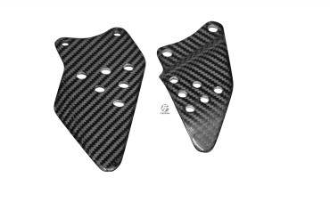 Carbon Heel Guards for Kawasaki ZX-6R 2005-2006 Carbon+Fibreglass | Twill Weave | Glossy