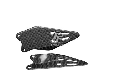 protección de talón Carbono por Kawasaki ZX-6R 2019- Carbono+Fibra de Vidrio | Patron Sencillo | Brillante