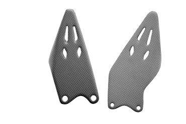 Carbon Heel Guards for Kawasaki ZX-6R 2019- Carbon+Fibreglass | Plain Weave | Matt