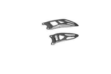 Platines repose-pieds Carbone pour Suzuki GSX-R 1000 2009-2015 Carbone+Fibre de Verre | Toile Sergé | Brillant