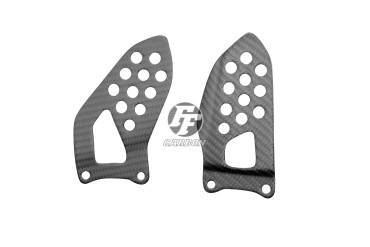 Platines repose-pieds Carbone pour Suzuki GSX-R 600 / 750 2004-2005 100% Carbone | Toile Sergé | Mat