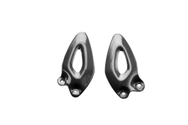 Platines repose-pieds Carbone pour Triumph Rocket 3 R 2020- Carbone+Fibre de Verre | Toile Contraignant | Brillant