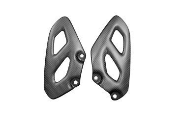 Carbon Heel Guards for Triumph Scrambler 1200 2019- Carbon+Fibreglass | Plain Weave | Matt
