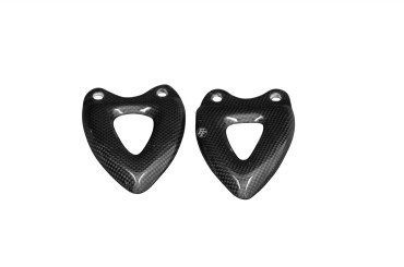 Platines repose-pieds Carbone pour Triumph Speed Triple 1050 2005-2010 100% Carbone | Toile Contraignant | Brillant