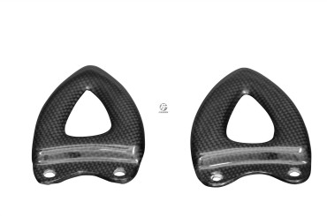 Carbon Heel Guards for Triumph Speed Triple 1050 2005-2010 Carbon+Fibreglass | Plain Weave | Glossy
