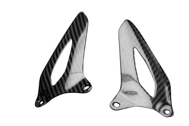 protección de talón Carbono por Triumph Speed Triple 1200 RS / RR 2021- Carbono+Fibra de Vidrio | Patron Enlazado | Brillante