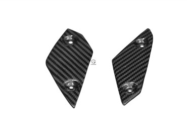 Carbon Heel Guards for Yamaha FZ1 Carbon+Fibreglass | Twill Weave | Glossy