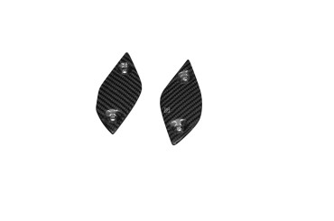 Carbon Heel Guards for Yamaha FZ8 Carbon+Fibreglass | Twill Weave | Glossy