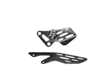 Platines repose-pieds Carbone pour Yamaha YZF-R1 2009-2014 100% Carbone | Toile Sergé | Brillant