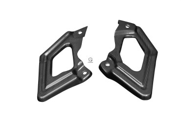 Carbon Fersenschützer (nur bei Solo Betrieb) für Ducati Hypermotard 796 / 1100 Carbon+Fiberglas | Leinwand | Glossy