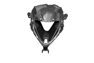 Carenado Frontal (parte central) Carbono por Kawasaki ZX-6R 2019- Carbono+Fibra de vidrio | Patron Sencillo | Brillante