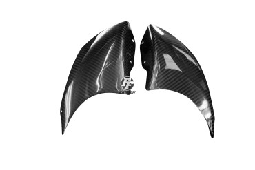 Carenado Frontal (paneles laterales) Carbono por Aprilia RSV Mille 1998-2003 100% Carbono | Patron Enlazado | Brillante