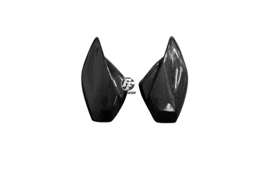 Carenado Frontal (paneles laterales) Carbono por Aprilia Tuono V4 1100 RR / Factory 2015-2020 Carbono+Fibra de Vidrio | Patron Sencillo | Brillante