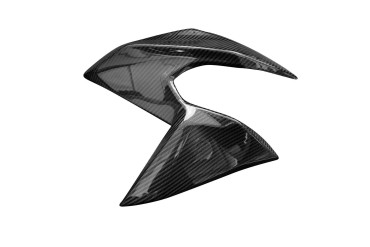 Carenado Frontal (paneles laterales) Carbono por Kawasaki Z H2 Carbono+Fibra de vidrio | Patron Enlazado | Brillante