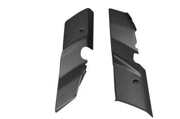Carenado de horquilla (parte superior) Carbono por Kawasaki Z1000 2010-2013 100% Carbono | Patron Enlazado | Opaco