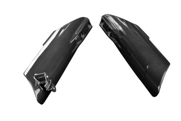 Carenado de horquilla Carbono por KTM 690 SMC R 2019-2020 Carbono+Fibra de Vidrio | Patron Sencillo | Brillante