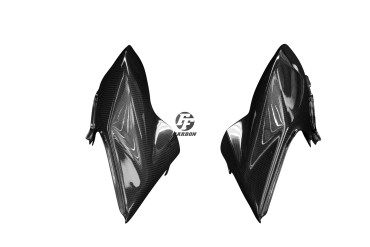 Carenado lateral trasero Carbono por Kawasaki Z750R / Z1000 2007-2009 Carbono+Fibra de Vidrio | Patron Sencillo | Brillante