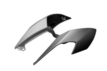 Carenado lateral trasero Carbono por Triumph Street Triple 2020- Carbono+Fibra de Vidrio | Patron Enlazado | Opaco